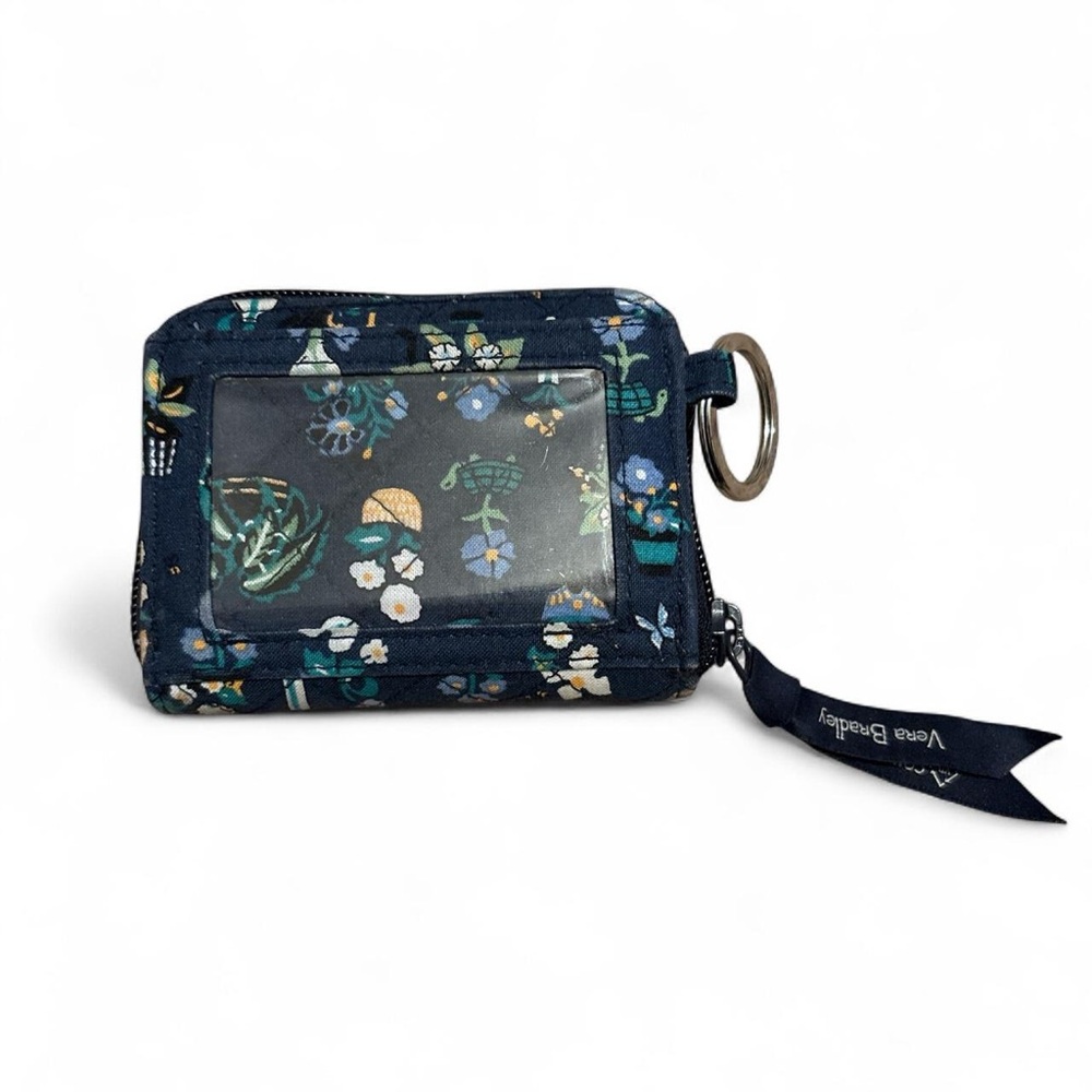 Vera Bradley Navy Floral Keyring Wallet